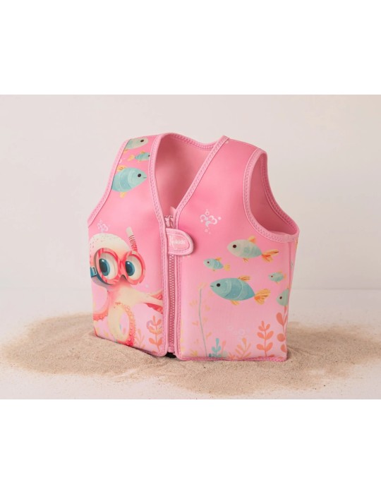 Este chaleco de flotación de Kiokids es perfecto para los pequeños aventureros que están dando sus primeros pasos en el mundo de