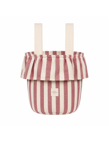 Bolso Basket Stripe Granate