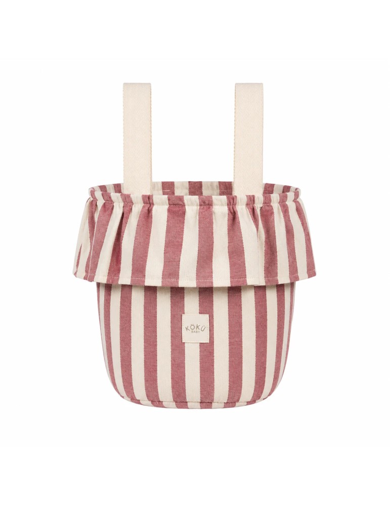 Bolso Basket Stripe Granate