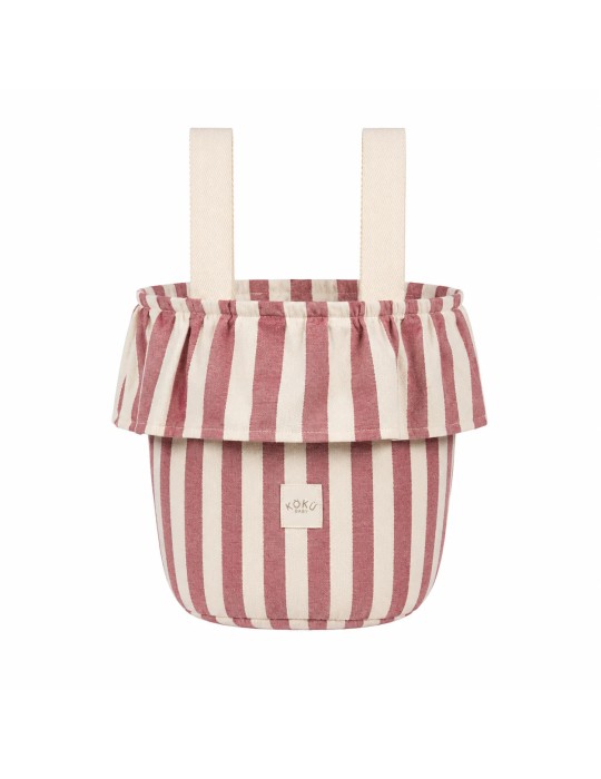 Bolso Basket Stripe Granate