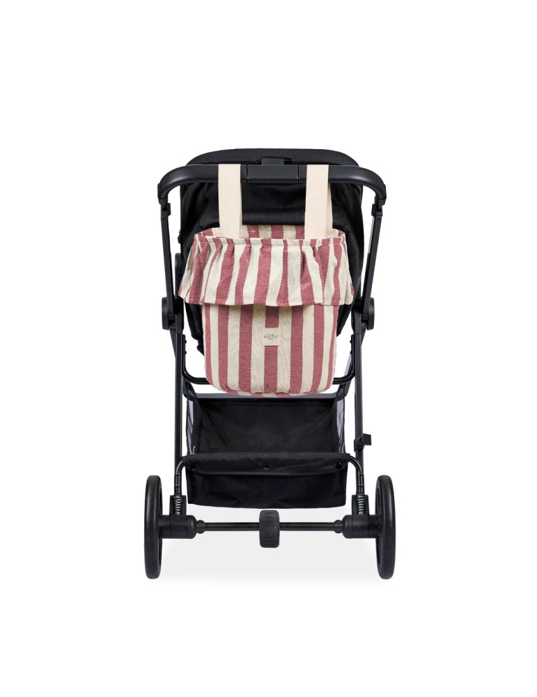 Bolso Basket Stripe Granate