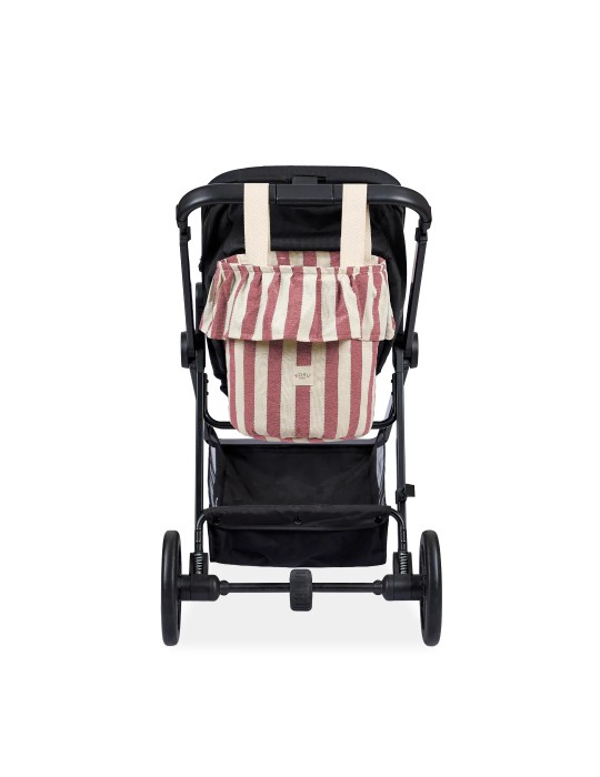 Bolso Basket Stripe Granate