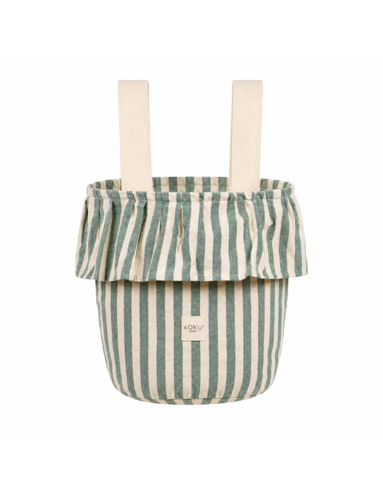 Bolso Basket Stripe Verde