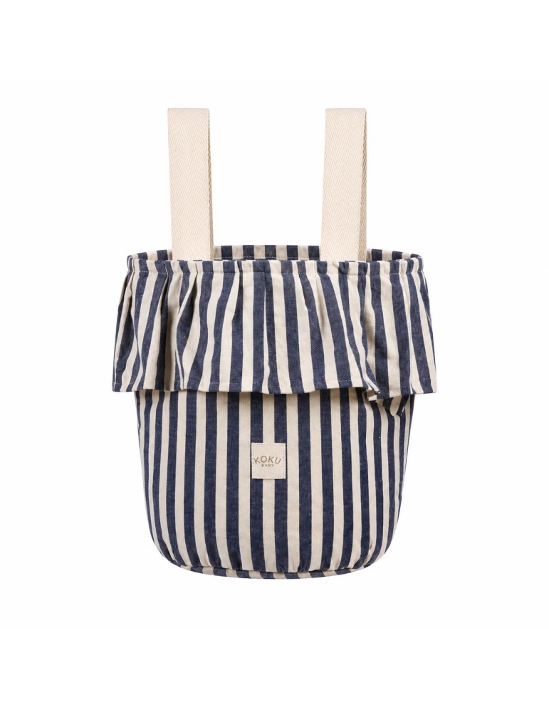 Bolso Basket Stripe Navy Blue