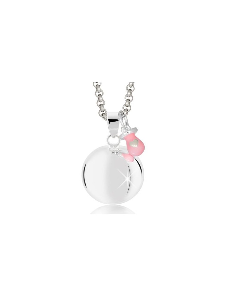 Llamador de Ángeles Chupete Esmaltado Rosa