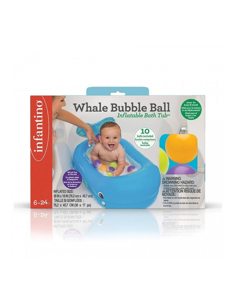 Bañera Hinchable Ballena + 10 bolas