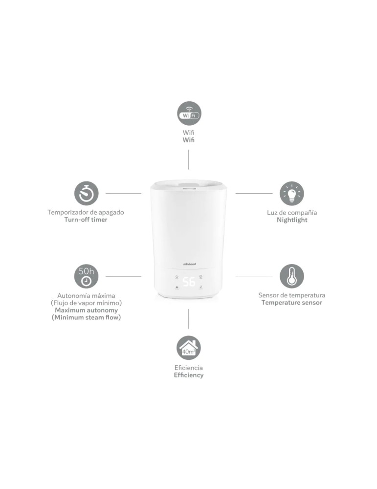 Humidificador WiFi Humitop Connect | Carapillo Bebé