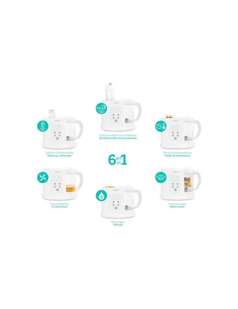 Robot de cocina para bebés multifuncional 6 en 1 | Carapillo Bebé