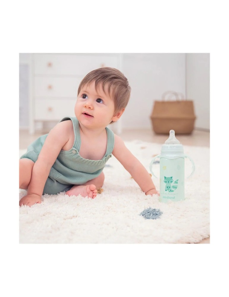 Botellita térmica con tetina Thermobaby Mint | Carapillo Bebé