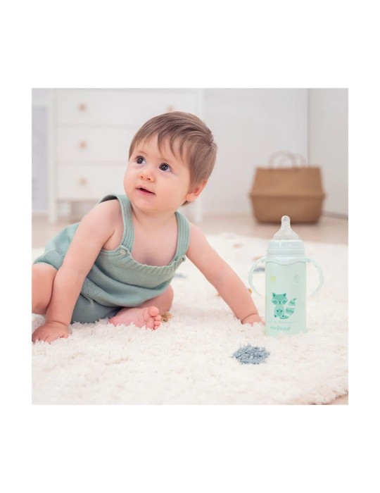 Botellita térmica con tetina Thermobaby Mint | Carapillo Bebé