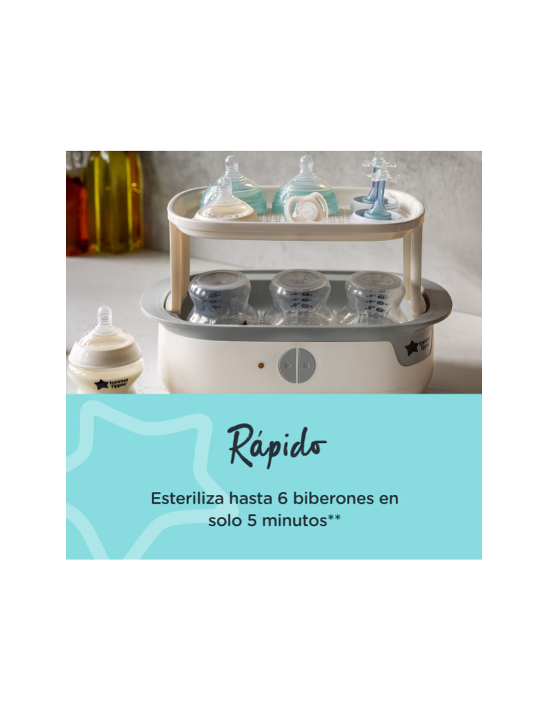 Esterilizador Advanced de vapor eléctrico (para 6 Biberones) | Carapillo Bebé