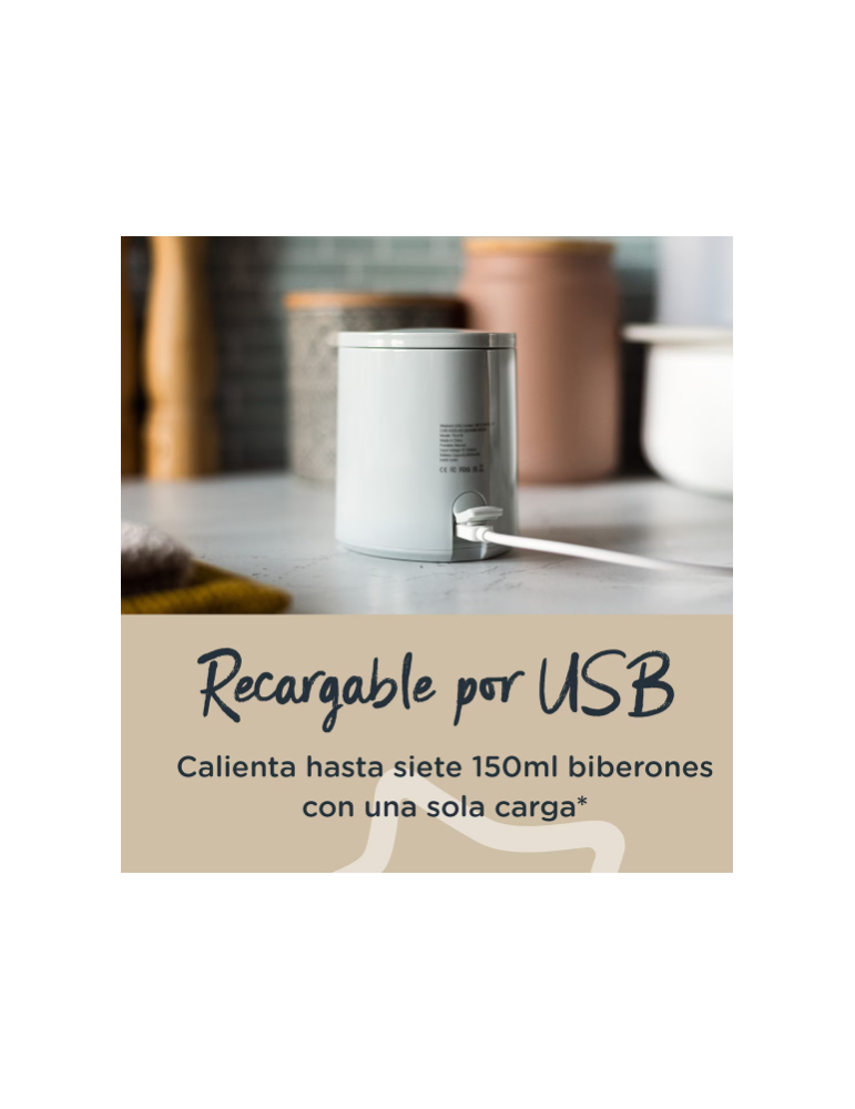 Calientabiberones eléctrico portátil LetsGo recargable USB | Carapillo Bebé
