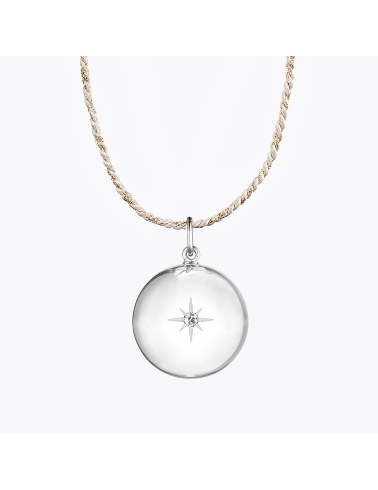 Llamador de Ángeles Lucky Star Plata