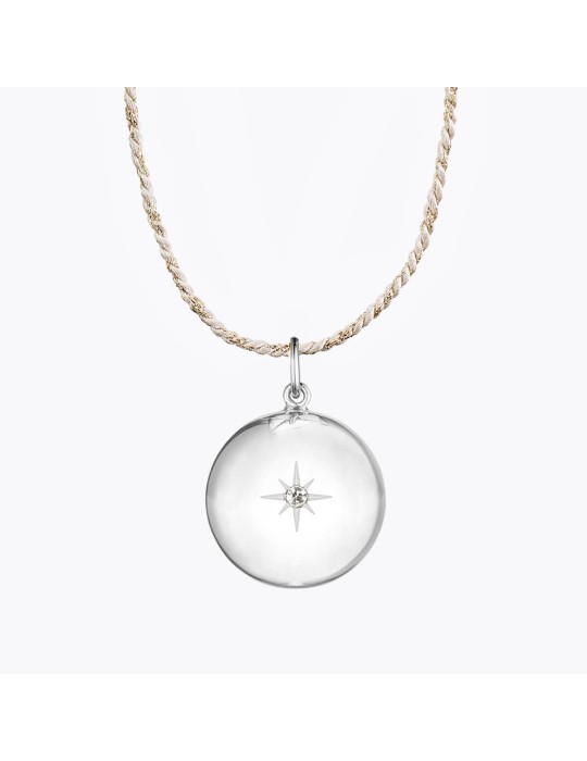 Llamador de Ángeles Lucky Star Plata