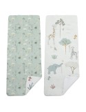 Colchoneta Reversible Elefante Verde