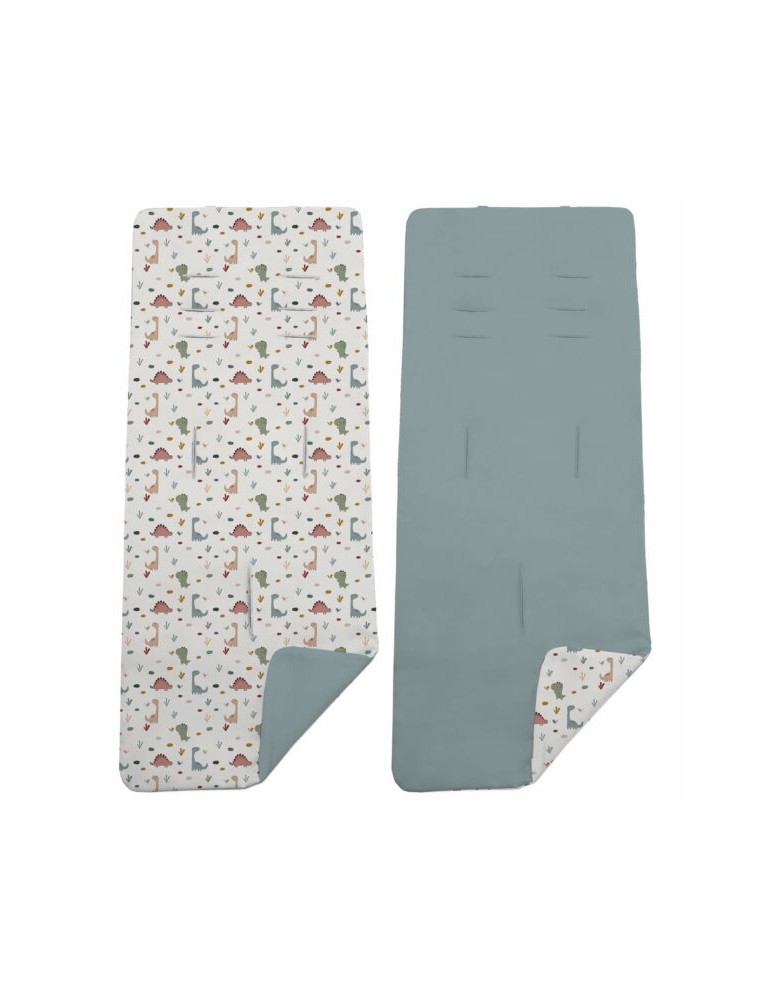 Colchoneta Reversible Dinos Azul