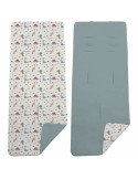 Colchoneta Reversible Dinos Azul
