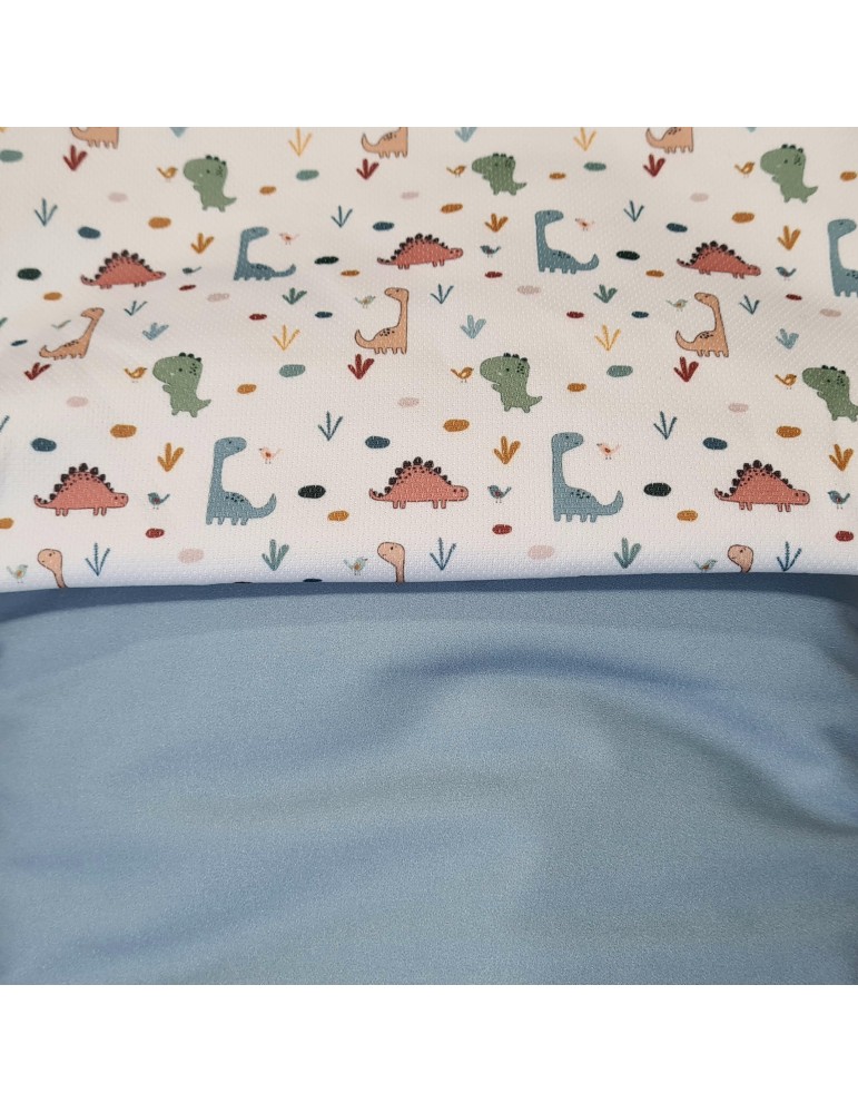 Colchoneta Reversible Dinos Azul