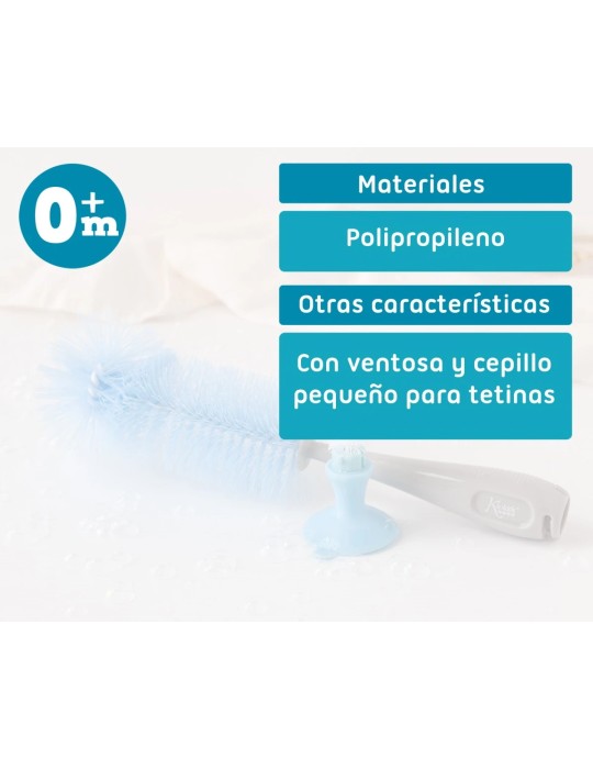 Cepillo Limpia Biberones Azul