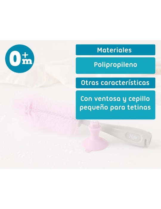 Cepillo Limpia Biberones Rosa