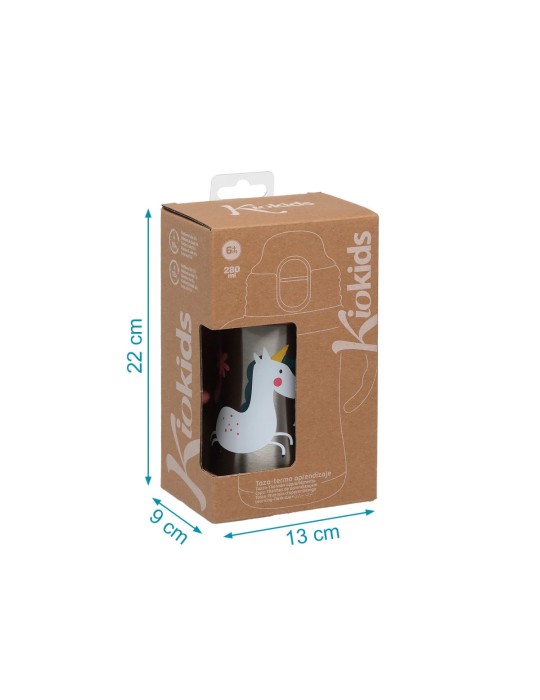 Botella Unicornio Rosa 280ml Acero Inoxidable