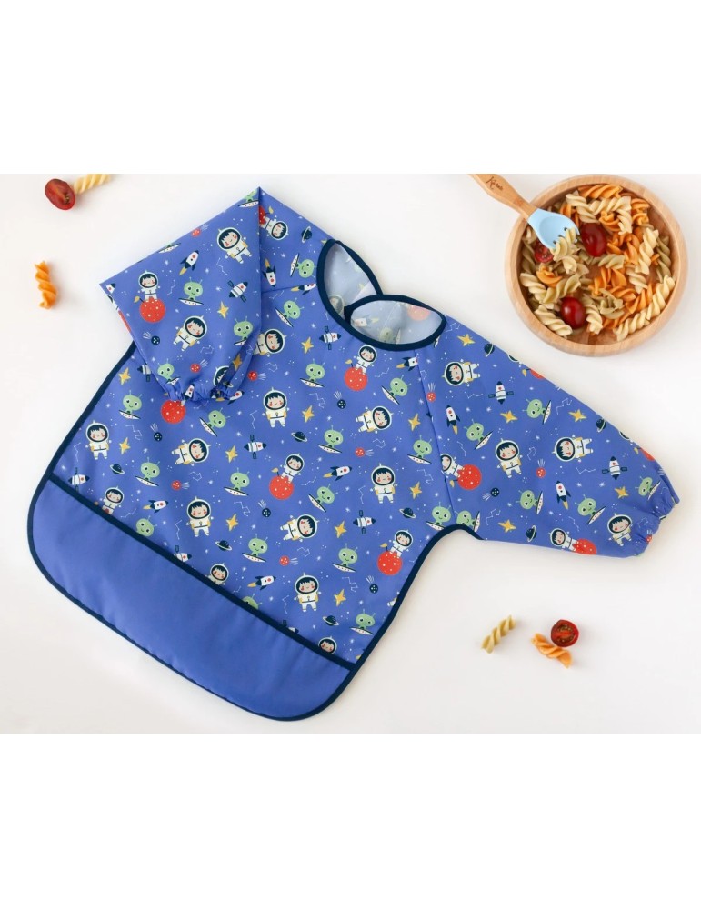 Babero Impermeable con Mangas Azul