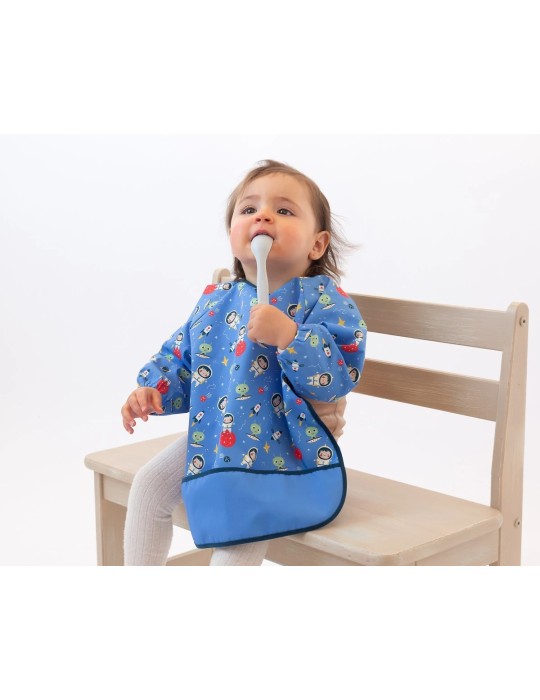 Babero Impermeable con Mangas Azul