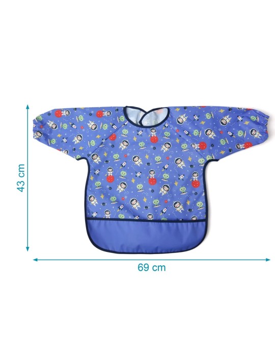 Babero Impermeable con Mangas Azul