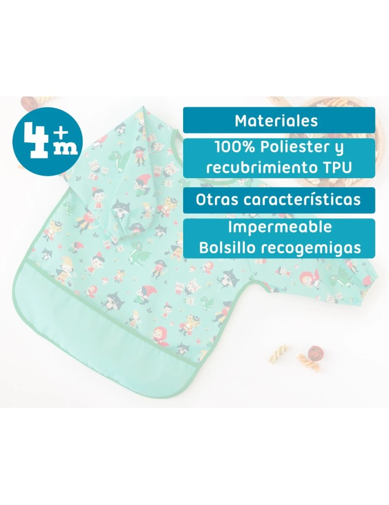 Babero Impermeables con Mangas Verde