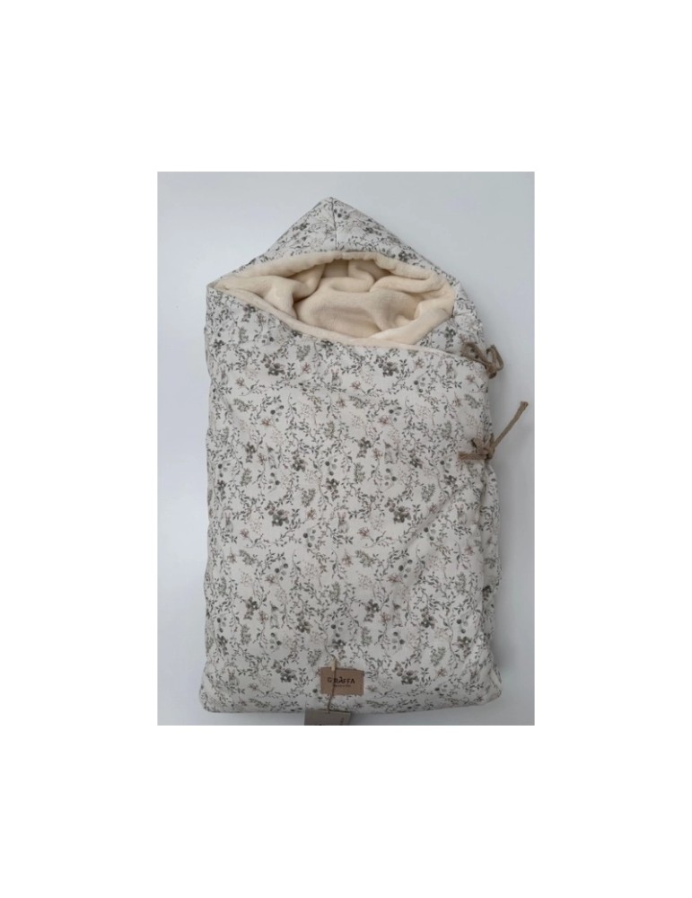 Saco Capazo con Capucha Pelo Crema Arthemisa