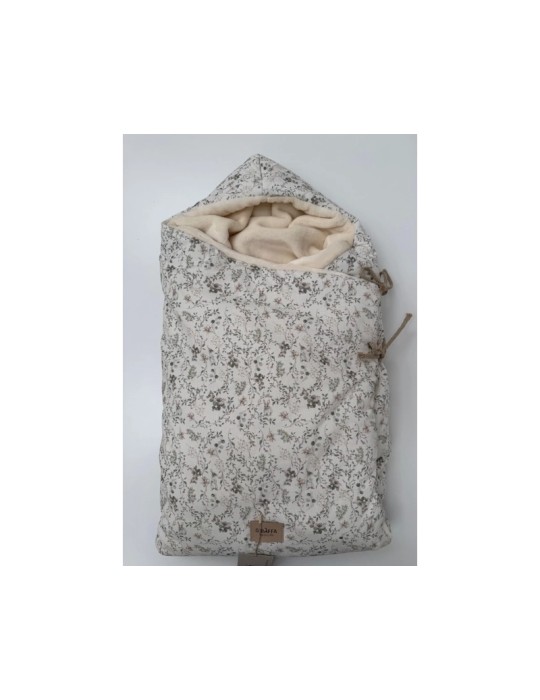 Saco Capazo con Capucha Pelo Crema Arthemisa