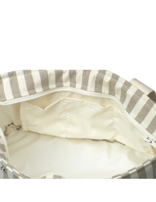Bolso Maternidad Stripe Topo 30x47