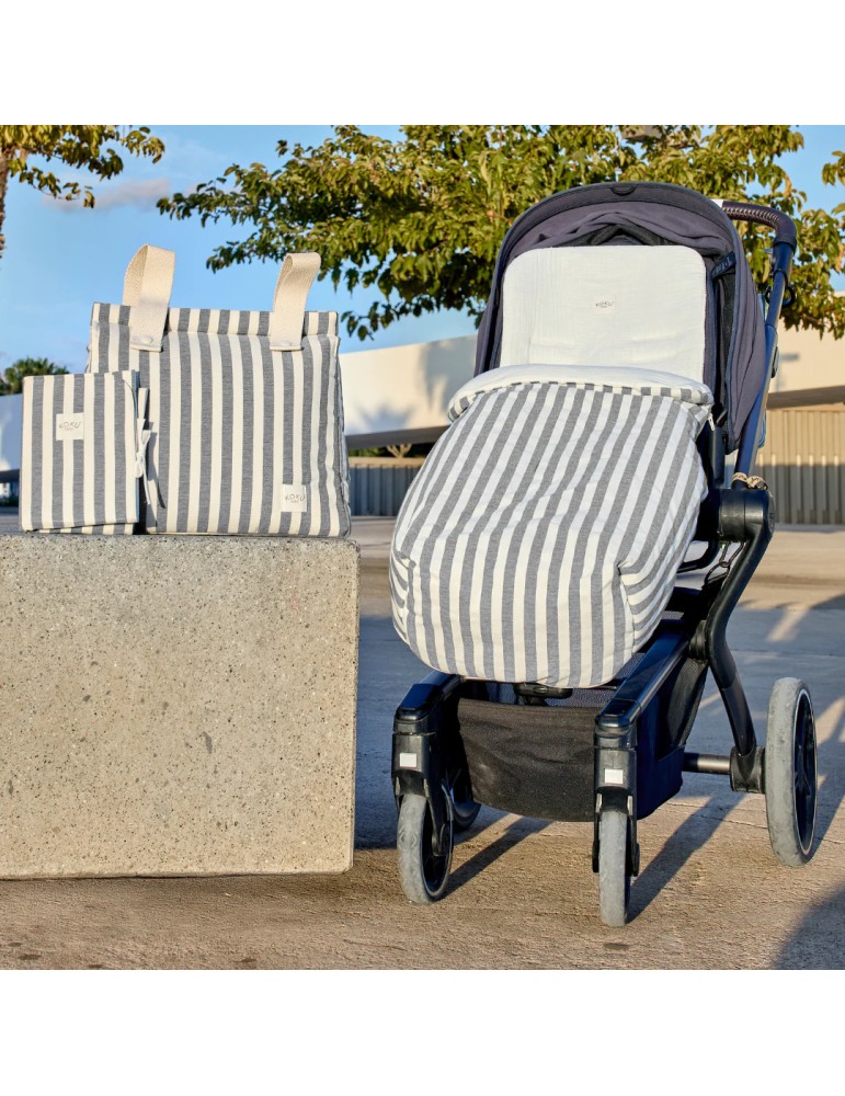 Saco Silla Stripe Gris 95x35x80