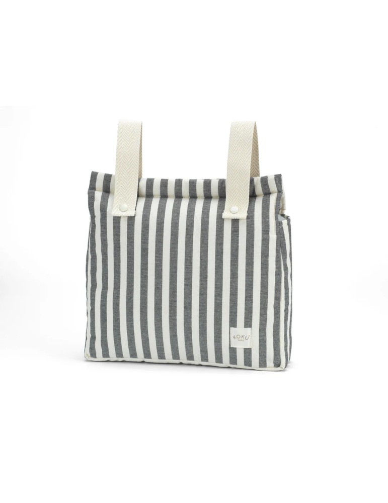 Bolso Panera Stripe Gris 30x34