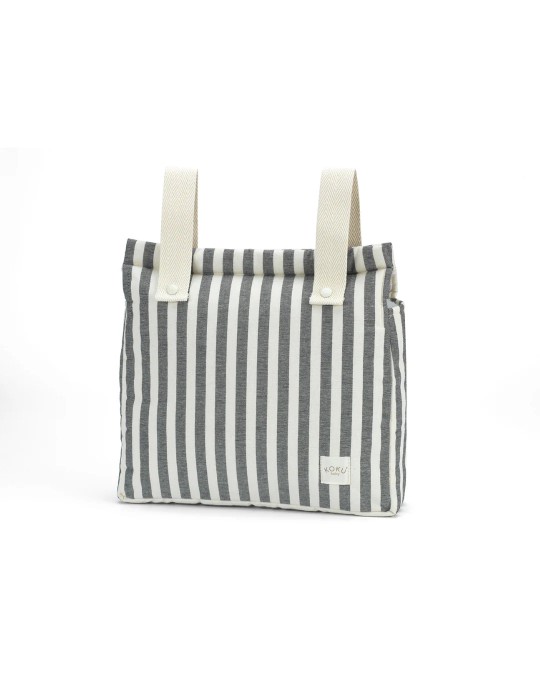 Bolso Panera Stripe Gris 30x34