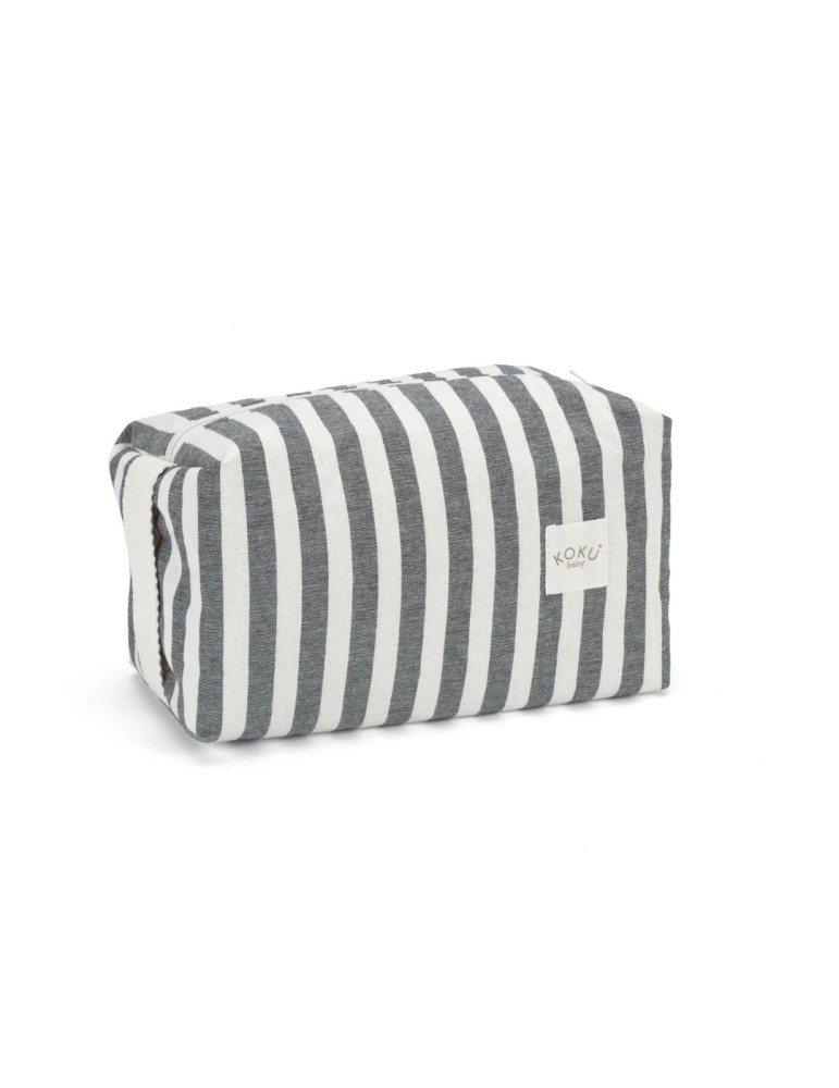 Neceser Stripe Gris 20x28