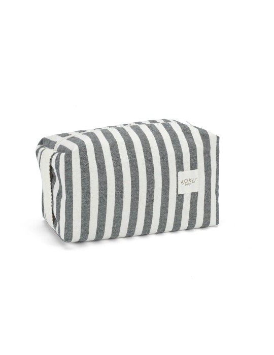 Neceser Stripe Gris 20x28