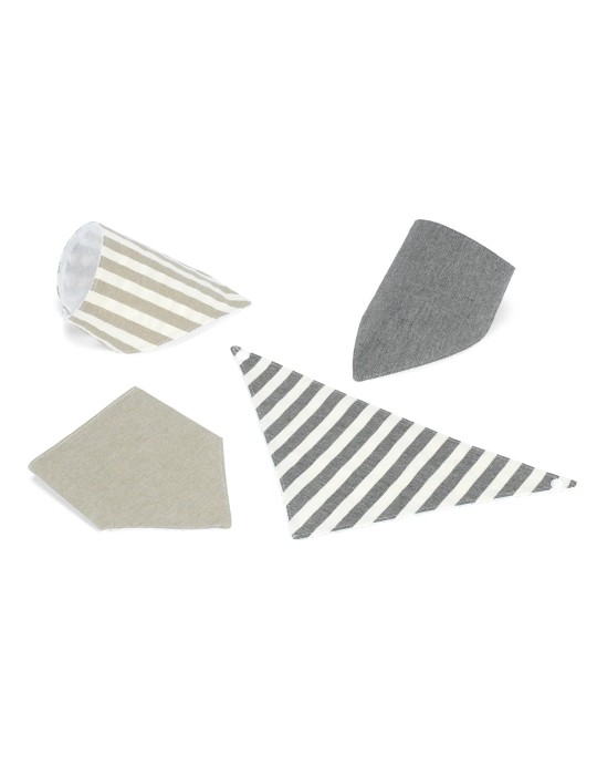 Pack de 4 Bandanas Topo y Gris 20x40