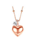 Llamador de Ángeles con Forma de Corazón en Oro Rosa