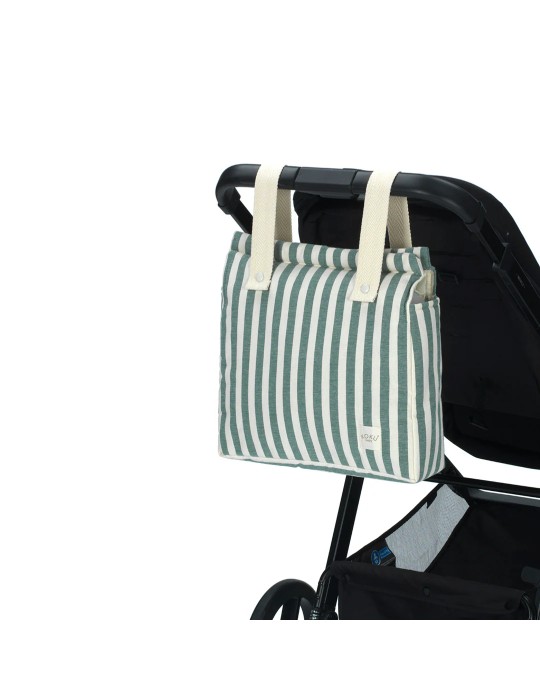 Bolso Panera Stripe Green Khaki 30x34