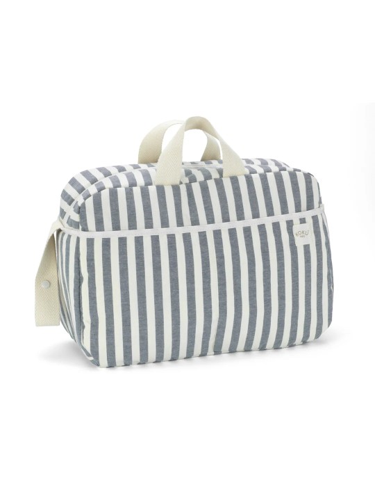 Bolso Maternidad Stripe Navy Blue 30x47