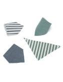 Pack de 4 Bandanas Navy Blue y Green Khaki 20x40