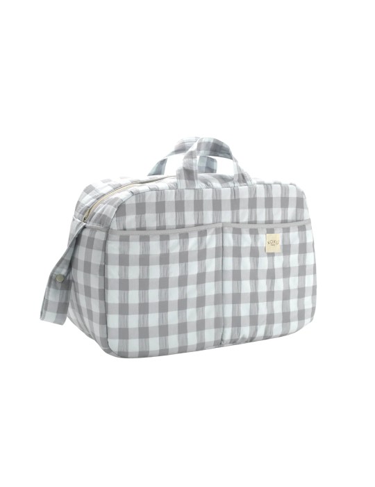 Bolso de Maternidad Vichy Gris 30x47