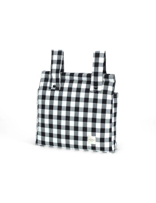Bolso Panera Vichy Negro 30x34
