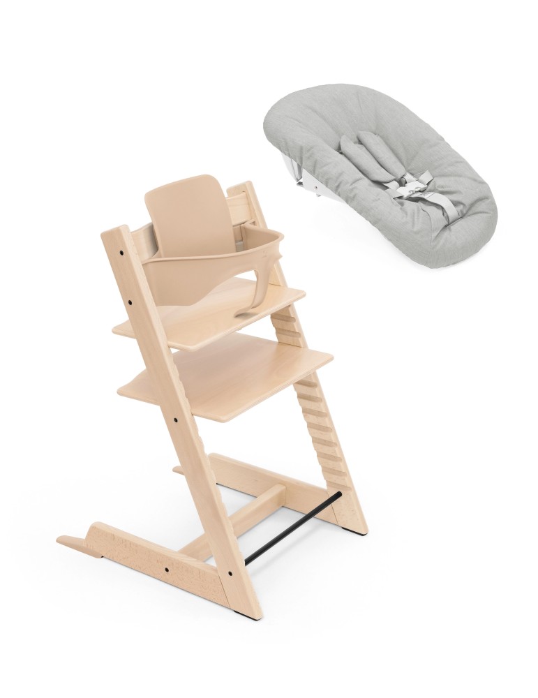 Pack Trona Tripp Trapp Madera Haya + Baby Set + Newborn Set