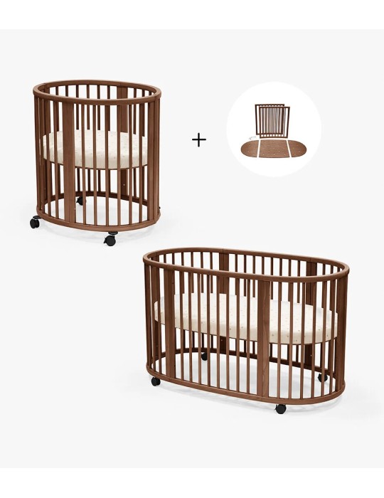 Pack Completo Sleepi Minicuna + Extensión de Cuna + Colchones + Sábanas Bajeras