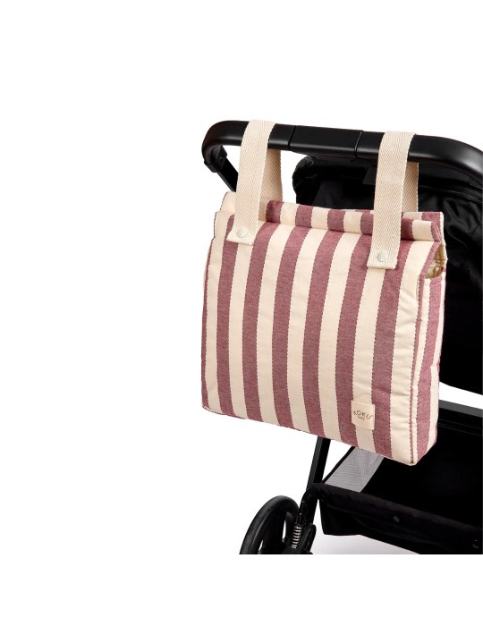Bolso Panera Stripe Granate