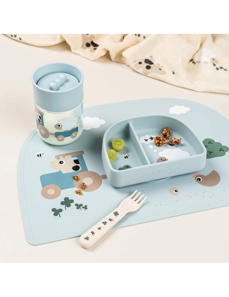 Taza de Aprendizaje 360º Tiny Farm Azul