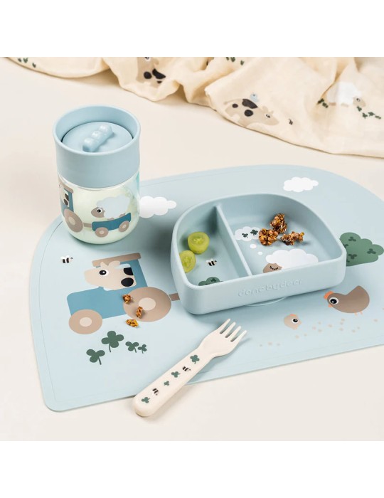 Taza de Aprendizaje 360º Tiny Farm Azul