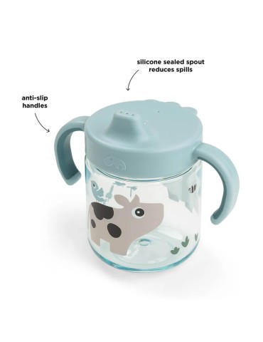 Taza de Aprendizaje Tiny Farm Azul 2